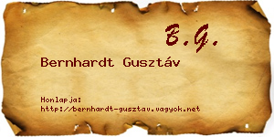 Bernhardt Gusztáv névjegykártya