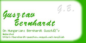 gusztav bernhardt business card